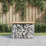 vidaXL Градинска пейка дизайн габион 63x31, 5x42 см борово дърво масив (834344)