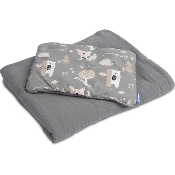 Sensillo Бебешки спален комплект от 2 части Sensillo - Графит (SILLO-42165)