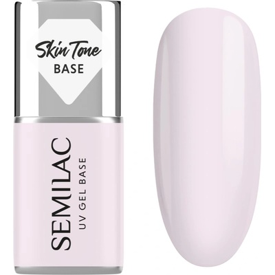 Semilac UV Gel Base Skin Tone Base основен лак за нокти с гел цвят Natural Pink 7ml