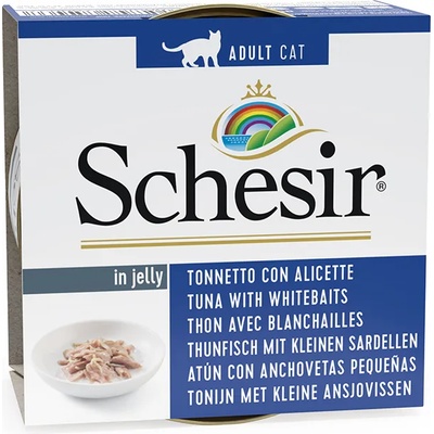 Schesir 6х85г Schesir консервирана храна за котки, риба тон с малки сардели