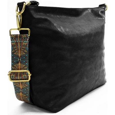 Čierna dámska jednoduchá crossbody kabelka Amaya