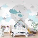 Art Gift Decor Детски фототапет - Китове на луната