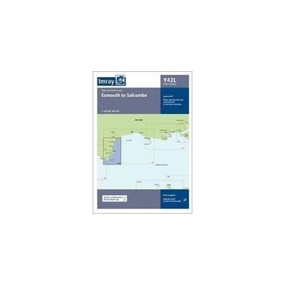 Imray Chart Y42 Laminated - Laminated Y42 Exmouth to Salcombe Small Format ImraySheet map, flat