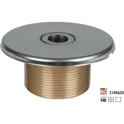 Hugo Lahme vtoková tryska Ø 18 mm, červený bronz, vnější závit 1 1/2“, délka 40 mm, pro keramické a prefabrikované bazény
