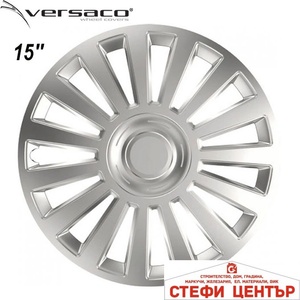 Versaco Тасове за джанти 15'' Versaco Luxury Silver (56215) - steficenter