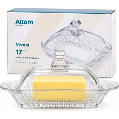Altom Sklenená máslenka Venus 11 x 17 x 10,5 cm