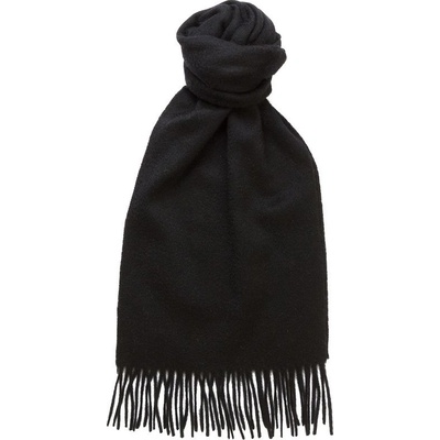 Klasická kašmírová šála s třásněmi Joshua Ellis Classic Brushed Cashmere Scarf Classic Black – Zboží Dáma