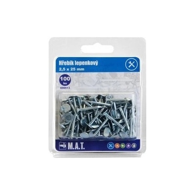 klinec lepenkový 25x2,5mm Zn (100ks)