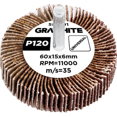 Graphite Lamelový kotúč 60 x 15 x 6 mm P120 58T391