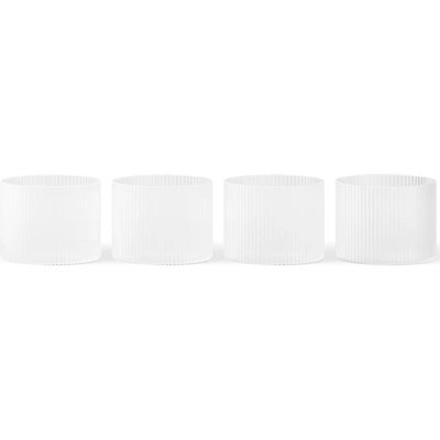 ferm LIVING Чаша за вода RIPPLE 200 ml, комплект от 4 бр. , бял, твърди LIVING (FERM1104269324)