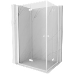 Mexen Mist-F Дует сгъваема душ кабина лява 105 x 100 см, прозрачна, бяла (8A6-105L-100P-20-00)