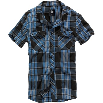 Brandit Брандирана риза Roadstar с къс ръкав, индиго каре (4012.87)