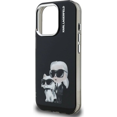 CG Mobile iPhone 15 Pro KARL LAGERFELD IML AQUARELLE KARL AND CHOUPETTE силиконов протектор за телефон, удароустойчив, протектор за камера, BLACK KLHCP15LHMKCAQK (KLHCP15LHMKCAQK)