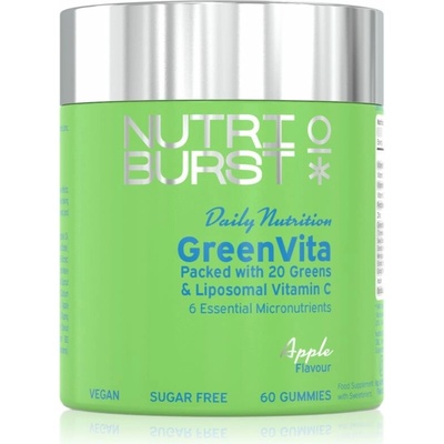 Nutriburst Daily Nutrition GreenVita žvýkací měkké tobolky pro udržení vitality příchuť Apple 60 ks