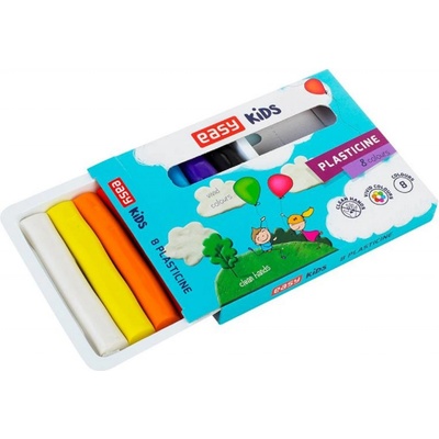 EasyCreative plastelina 8 barev/sada,128g