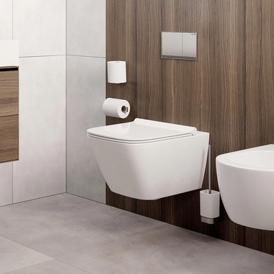 Nimco Nikau WC kefa s držiakom biela keramika chróm NK 30094KN 26