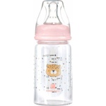 KikkaBoo Бебешко стъклено шише KikkaBoo Savanna - 120 ml, розово (31302020115) - ozone