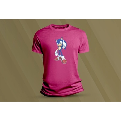 Sandratex dětské bavlněné tričko sonic 4. fuchsia