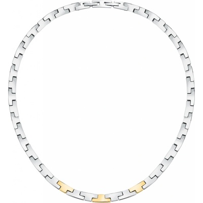 Trussardi Luxusný oceľový bicolor náhrdelník TJAXC02