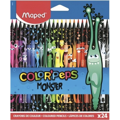 Maped Color Peps Monster trojúhelníkové barevné tužky sada 24 kusů 862624