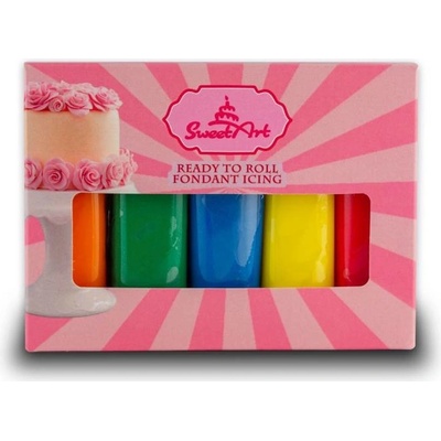 SweetArt potahovací a modelovací hmoty vanilkové Colour mix 5 x 100 g