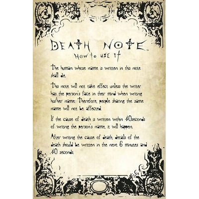 Plakát, Obraz - Death Note - Rules, 61 × 91.5 cm