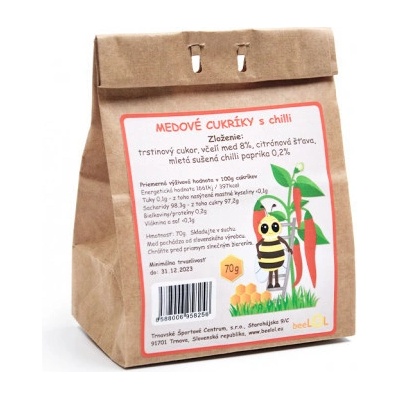 Beelol Medové bonbóny s chilli paprikou 70 g