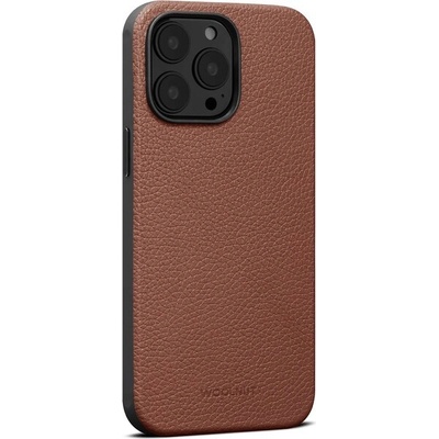 Púzdro Woolnut kožené iPhone 14 Pro Max hnedé