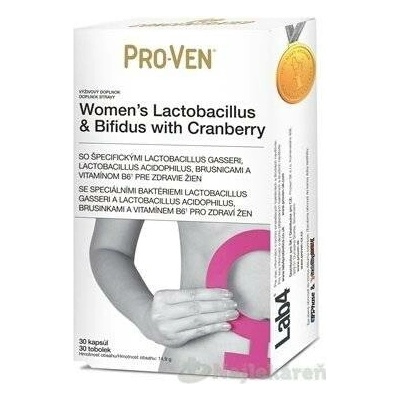 Pro-Ven Ženské Lactobacilus & Bifidus with Cranberry 30 kapslí