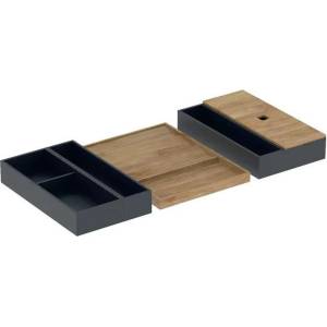 Geberit - Комплект от 4 органайзера за чекмедже, черен/бамбук 502.350. 00.1 (502.350.00.1)