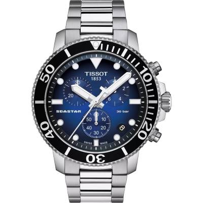 Tissot Мъжки часовник Tissot Seastar T120.417. 11.041. 01, Син (TIS120.417.11.041.01)
