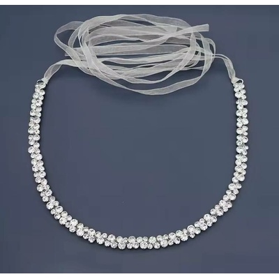 Naishide Jewelry Svatební pás ze štrasových krystalů smetanová