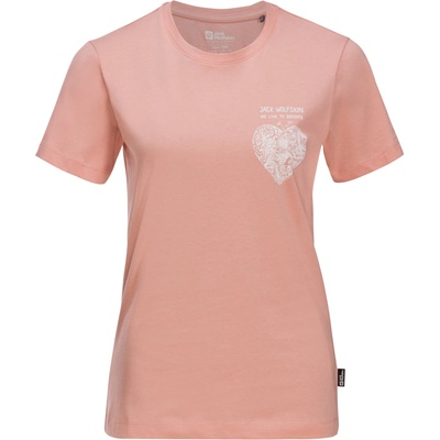 Jack Wolfskin Тениска 'discover heart' розово, размер m
