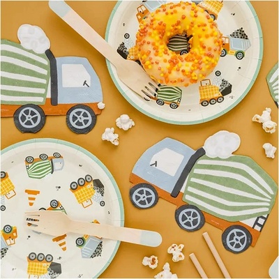 TPP80 Party Deco Papierové taniere Nákladné autá 18cm