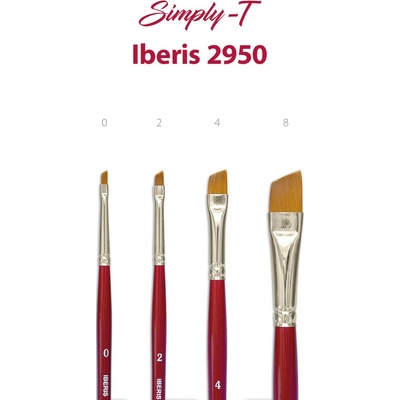 Štetec Simply-T Iberis 2950 - Angular, krátka rukoväť Veľkosť štetca: 8