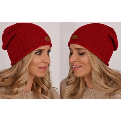 Fashionweek Elegantní dámská teplá čepice v módních barvách Beanie ZIZI-J4 Červená