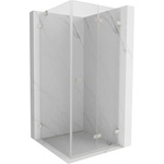 Mexen Lunar-F сгъваема душ кабина дясна 90 x 90 см, прозрачна, четкан никел - 836-090-090-97-00-P (836-090-090-97-00-P)