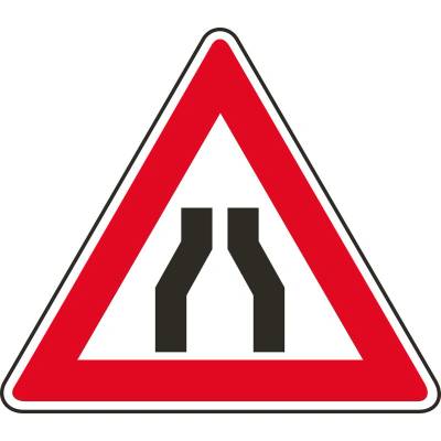 Dopravní značka – Zúžená vozovka z obou stran
