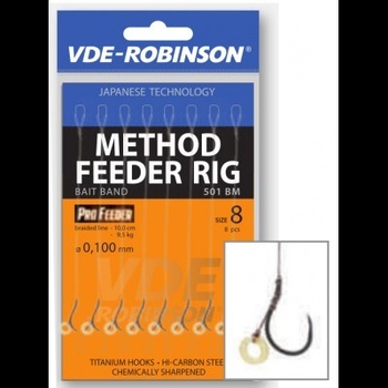 VDE-R Hotový nadväzec Braided Leader With Rubber MF 502BM Sz6, Diam. 0,120 mm 8 ks