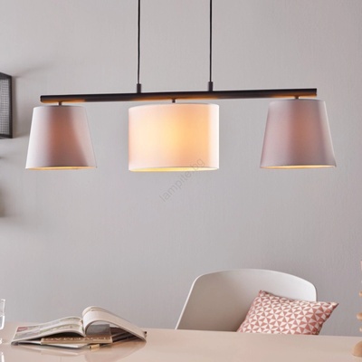 EGLO 55207 - Пендел ALMEIDA 3xE14/25W/230V сив (EG55207)