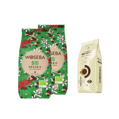 WOSEBA Bio Organic кафе на зърна 2 кг + подарък Gusto Delicato кафе на зърна