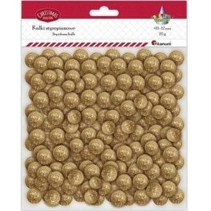 TITANUM Styrofoam balls mix zlote 20g