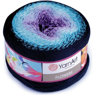 Pletací příze Flowers 250 g Varianta: 12 (254) borůvková, Balení: 1 ks 46062/97526/219532