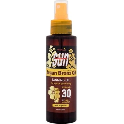 Vivaco Sun Argan Bronz Oil Tanning Oil SPF30 слънцезащитно олио с арганово масло 100 ml
