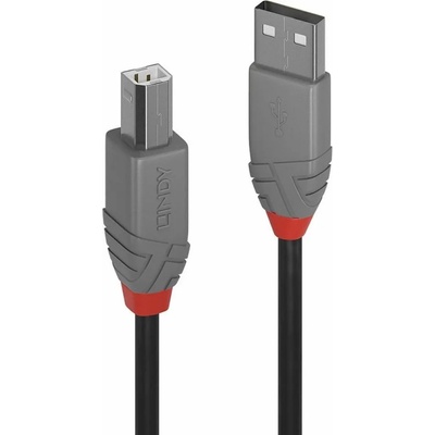 Lindy LNY-36675 : : USB 2.0 кабел, Anthra Line, Type A-B, M-M, черен, 5.0 м (LNY-36675)