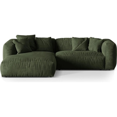 Micadoni Зелен кадифен модулен ъглов диван (ляв ъгъл) Martina - Micadoni (MIC_LC_S_120_F1_MARTINA3)