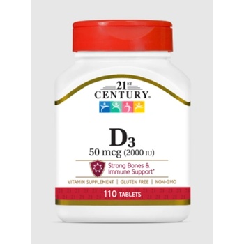 21st Century Vitamin D3 50mcg (2000IU) - Витамин D | 110 tabs (9129)