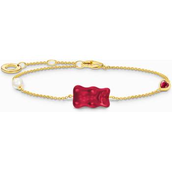 Thomas Sabo A2151-430-10-L19V Gold-plated Goldbears bracelet w. pearl and stone, Жени