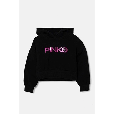 Pinko Up mikina přes hlavu s kapucí a logem černá