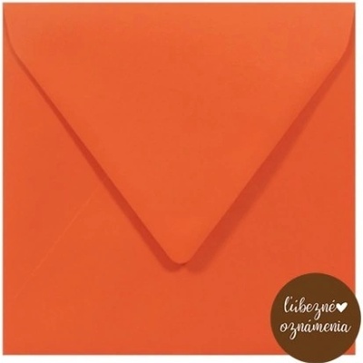Štvorcová obálka - 115 g - oranžová